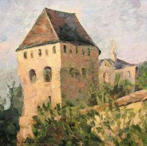 DRAGUSIN Cornelia Ionescu 1939,Turnul din Sighisoara,Alis Auction RO 2013-01-22