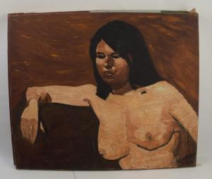 DRAKE BROOKSHAW Percy 1907-1993,nude portrait of a woman,,1963,Serrell Philip GB 2020-03-12