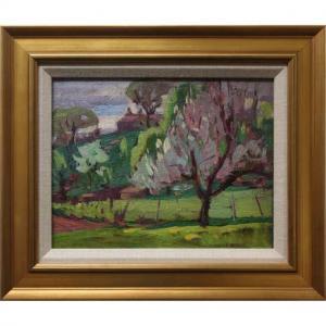 DRAKE Dewitt 1891-1979,FLOWERING FRUIT TREES,Waddington's CA 2020-03-12