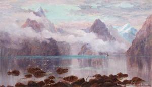 DRAKE Ernest 1890-1930,Milford Sound,1897,International Art Centre NZ 2010-04-28