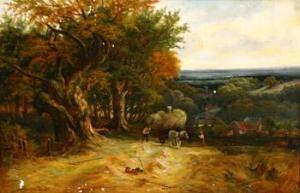 DRAKE William T 1900-1900,Hay Harvesting in a Rolling Landscape,Weschler's US 2004-04-24