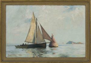 DRAPER JR. Francis 1861-1935,Boats off Egg Rock,1890,Eldred's US 2016-10-15