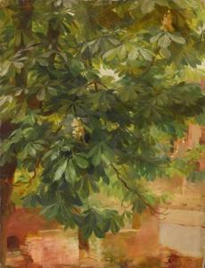DRESCHER Arno 1882-1971,A study of a horse chestnut tree in flower,1946,Sotheby's GB 2020-04-08