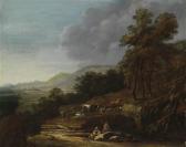 DRESDA SCHOOL,A wide landscape with shepherds,Palais Dorotheum AT 2011-06-16