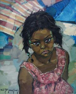 DRESDA SCHOOL,Portrait de jeune fille,Adjug'art FR 2013-07-02