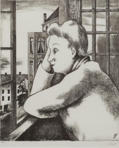 DRESSLER August Wilhelm 1886-1970,Woman at the window,Nagel DE 2023-07-12