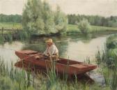 DRESSLER Edward James 1859-1907,The Thoughtful Fisherman,Hindman US 2016-05-25