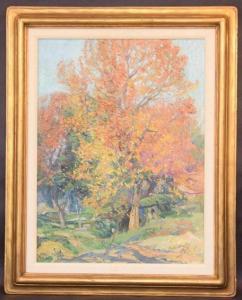 DRESSLER PEYTON Bertha Menzler 1871-1947,Landscape- Autumn Glory,Hood Bill & Sons US 2020-01-14