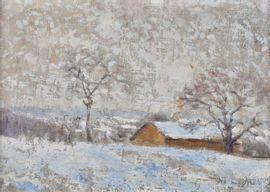 DREVON Jean 1899-1978,Paysage de neige en Dauphiné,1937,Etienne de Baecque FR 2021-11-06