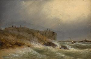 DREW Clement 1806-1889,Castle Rock 
, Marblehead, Mass.,Bonhams GB 2013-06-05