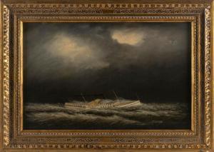 DREW Clement 1806-1889,Steamship Nantasket in the tornado, June 16, 1879,Eldred's US 2023-08-11