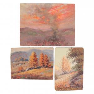 DREW George W. 1875-1968,Reading at Sunset / autumnal landscapes,Ripley Auctions US 2025-03-22