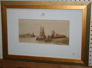 DREW H,Views of Barges on Canals,Tooveys Auction GB 2013-07-10
