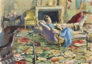 DRIAN Etienne Adrien 1885-1961,Madame Elsa Schiaparelli dans son salon,Christie's GB 2014-01-23
