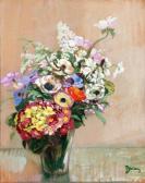 DRIAN Etienne Adrien 1885-1961,Still Life Study of Mixed Flowers in a GlassVase,Keys GB 2011-06-10