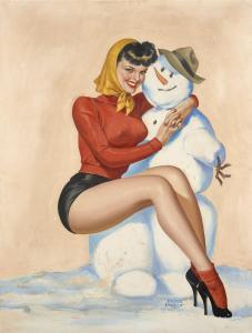 DRIBEN Peter 1902-1968,Girl with Snowman,Artcurial | Briest - Poulain - F. Tajan FR 2023-02-10