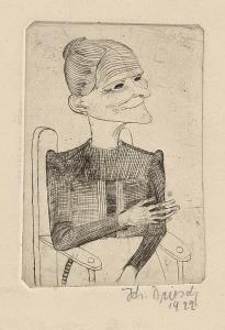 driesch Johannes 1901-1930,Alte Frau,1929,Galerie Bassenge DE 2018-06-02