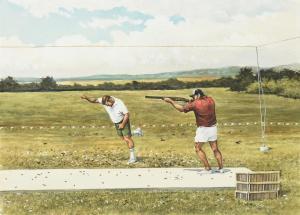 DRINKARD David 1948-2016,Trap Shooting,1985,Simpson Galleries US 2023-09-23