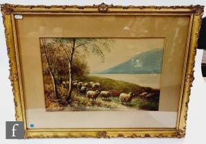 DRINKWATER MILTON Alfred 1862-1923,A shepherd with his flock in a lak,Fieldings Auctioneers Limited 2021-05-20