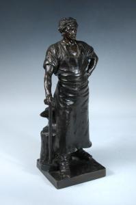 DRISCHLER josef 1838-1917,figure of a blacksmith,Cheffins GB 2015-03-04