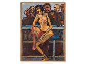 DRISSI Mohamed 1946-2003,Nude Behind Bar,1993,Auctionata DE 2014-04-16
