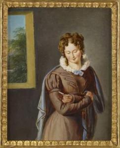 DROLLING Martin 1752-1817,Jeune femme à la lettre,Cornette de Saint Cyr FR 2009-06-17
