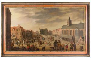 DROOCHSLOOT Joost Cornelisz 1586-1666,Veduta della piazza di Amersfoort ,1637,Wannenes Art Auctions 2023-11-29