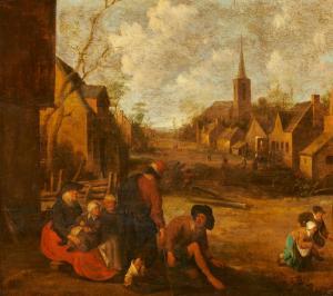 DROOGSLOOT Cornelis 1630-1673,Dutch Village,Van Ham DE 2023-05-15