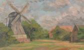 DROSS Liselotte 1887-1996,Windmühle und Häuser,Wendl DE 2017-06-15