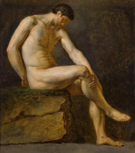 DROUAIS Jean Germain 1763-1788,A seated male nude,Sotheby's GB 2021-02-02