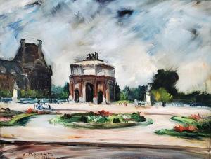 DROUANT Armand 1898-1978,Le carrousel du Louvre,Saint Germain en Laye encheres-F. Laurent 2020-07-12