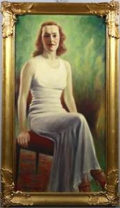 DROUGGE Mauritz 1874-1949,Auf einem Stuhl sitzendes Mädchen,1941,Reiner Dannenberg DE 2017-09-08