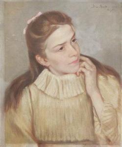 DROUILLARD 1800-1800,Portrait of a girl,1897,Rosebery's GB 2012-11-10