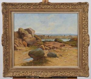 DROUIN Georges 1800-1900,Cotes rocheuses à marée basse,1908,Adjug'art FR 2017-07-09