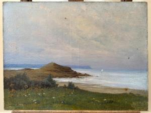 DROUIN Georges 1800-1900,La plage de Longchamps à St Lunaire,Osenat FR 2023-06-24