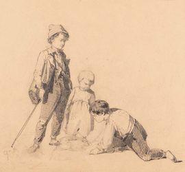 DROUIN Gustave 1822-1884,Enfants des rues et garçonnets,Joron-Derem FR 2021-12-21