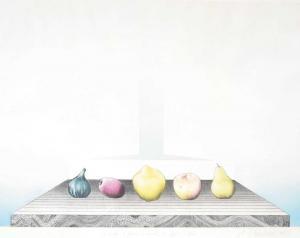 DROUNGAS Achilleas 1940,A fig, a plum, a quince, an apple, a pear,1973,Clevedon Salerooms 2023-01-26