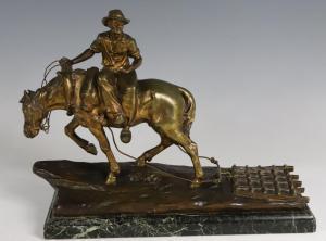DROUOT Edouard 1859-1945,Le laboureur sur son cheval,Bayeux Encheres FR 2024-04-01