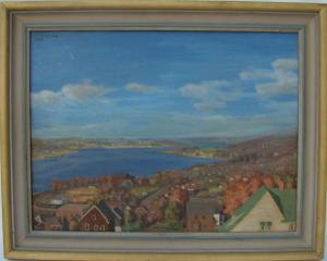 DROWNE M.W,New England harbor scene,1927,Eldred's US 2009-10-24