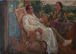 DROZDOV Ivan Georgevich 1880-1939,In the country house,Sovcom RU 2021-06-01