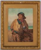 DRUMMOND James 1816-1877,FISHERMAN DRAWING ON HIS PIPE,McTear's GB 2016-03-20
