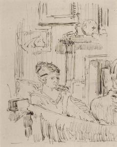 DRUMMOND Malcolm 1880-1945,Woman Seated on a Sofa,1912,Christie's GB 2011-07-14