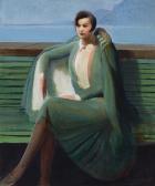DU BOIS Guy Pene,Lady in a Cloak (Mrs. Charles E. (Fern) Bedaux),1927,Christie's 2022-05-17