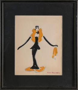 DU BOIS Raoul Henri Pene 1912-1985,Woman in a black dress,Eldred's US 2023-07-27