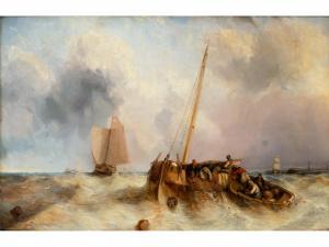 DU BOIS THEODORE 1804-1879,HAULING IN THE NETS,1836,Lawrences GB 2017-10-13
