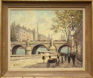 du bois w,Parisian Seine Scene,Clars Auction Gallery US 2009-08-09