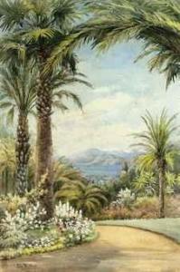 Du CANE Ella 1874-1943,Palms above the Mediterranean coast,Christie's GB 2011-01-11