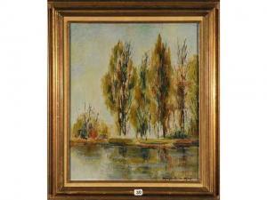 du MAY Marguerite 1900-1900,Les arbres près de l’’étang en automne.,Blache FR 2009-04-27