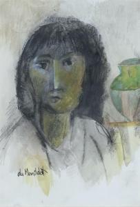 DU MESNILDOT Albert 1922-1990,portrait of a lady,Denhams GB 2023-10-04