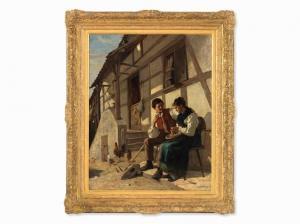 DU MONT ALFRED PAUL EMILE 1828-1894,Young Farmers Couple,Auctionata DE 2016-03-01